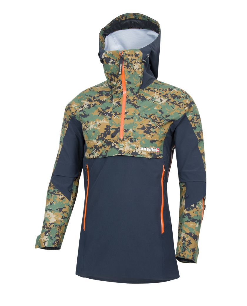 pistola objetivo bicapa Anorak Sacha Impermeable Gore-tex Camuflado Hombre - Ansilta Neuquen Venta  Online - Indumentaria Técnica de Montaña