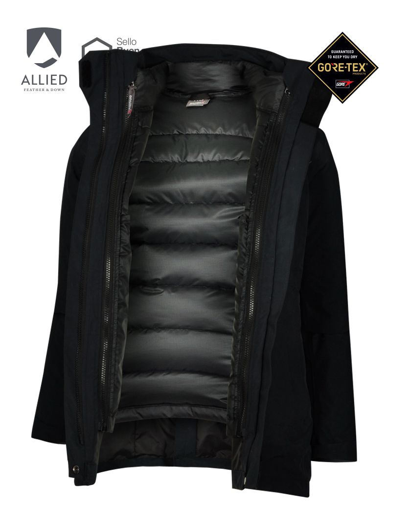 Campera Fusion 3 En 1 Mujer Gore-tex + Pluma Allied 800 Fp