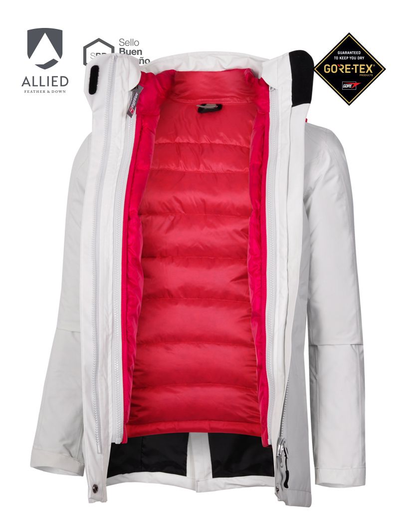 Campera Fusion 3 En 1 Mujer Gore-tex + Pluma Allied 800 Fp